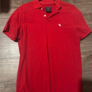Abercrombie & Fitch Vibrant Red Polo Shirt